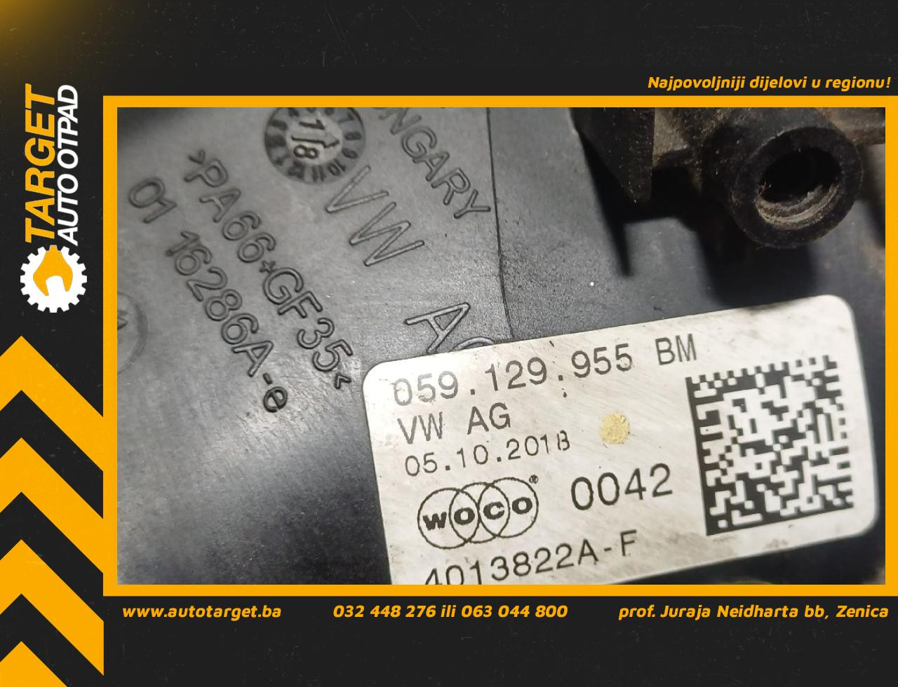 DIJELOVI CRIJEVO INTERKULERA AUDI A6 4K > 18- 3.0 059129955BM