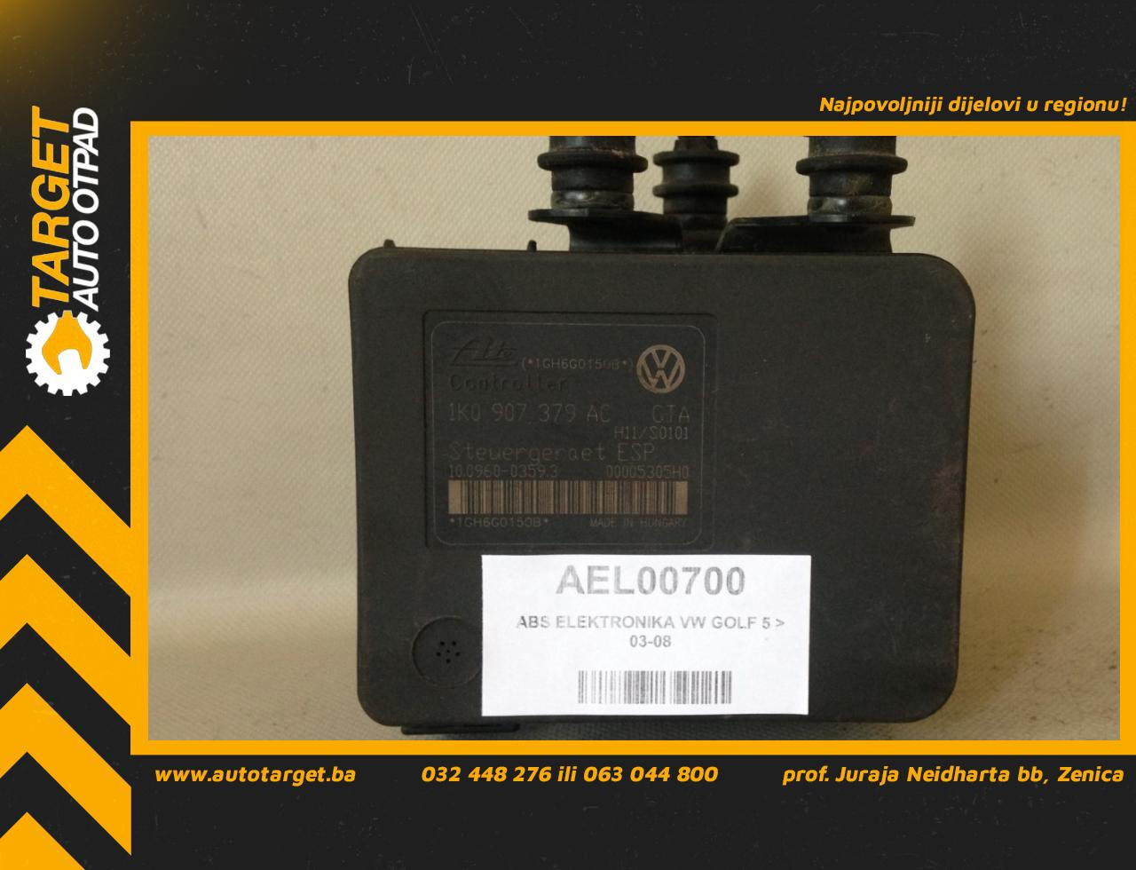 ABS ELEKTRONIKA VW GOLF 5 > 03-08 1K0907379AC 1K0614517