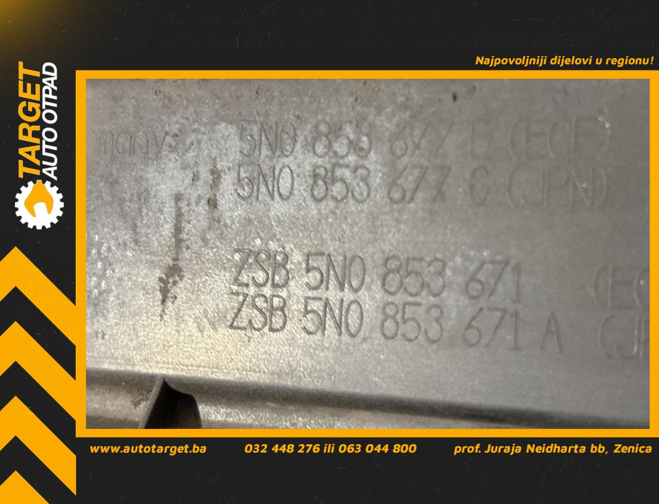 DIJELOVI RESETKA BRANIKA VW TIGUAN > 11-15 5N0853671