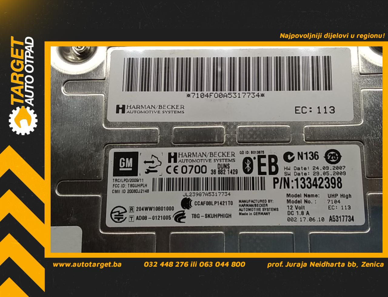DIJELOVI ELEKTRONIKA MODUL OPEL INSIGNIA > 09-13 2.0 13342398