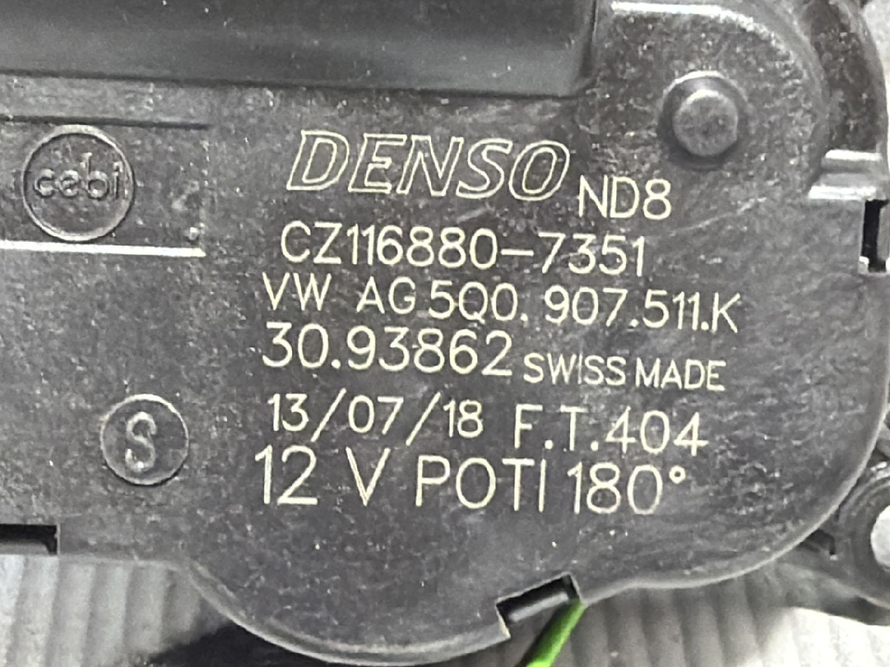 DIJELOVI MOTORIC KLAPNE VW GOLF 7 > 12-16 2.0 5Q0907511K