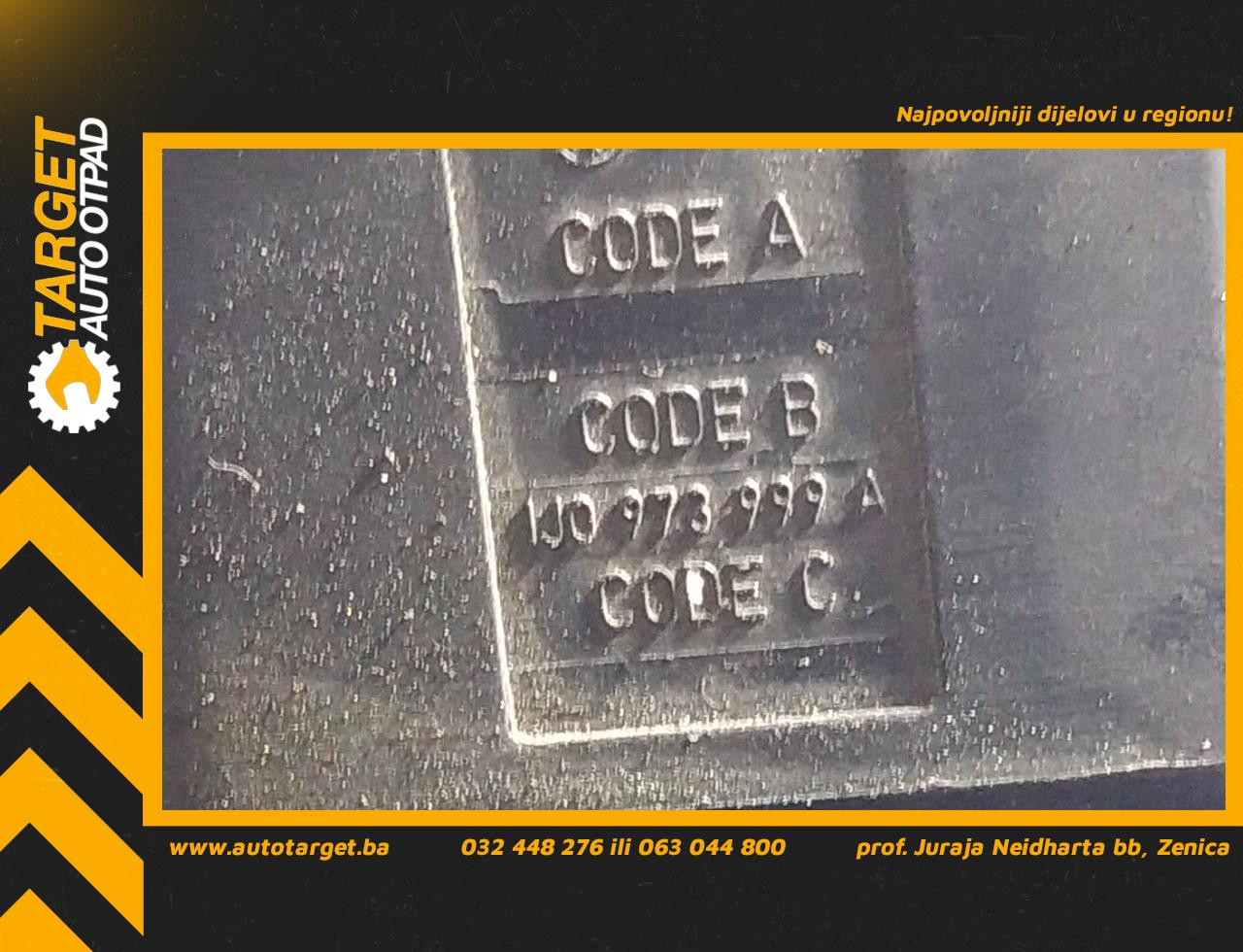 DIJELOVI PROTOK ZRAKA AUDI A4 (B7) > 04-07 2.0 1J0973999A