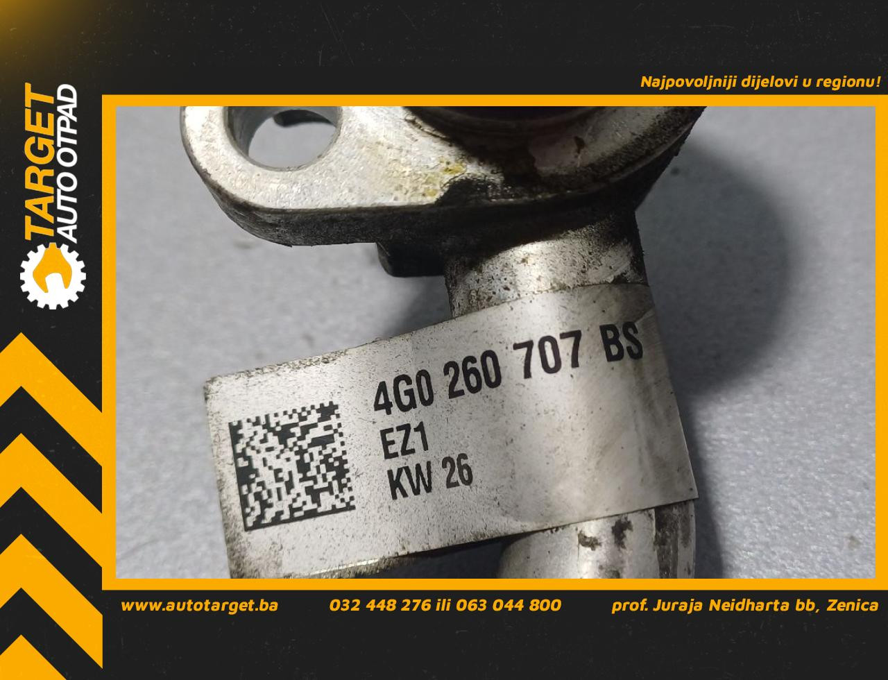 DIJELOVI CRIJEVO KLIME AUDI A6 4G > 14-18 2.0 4G0260707BS