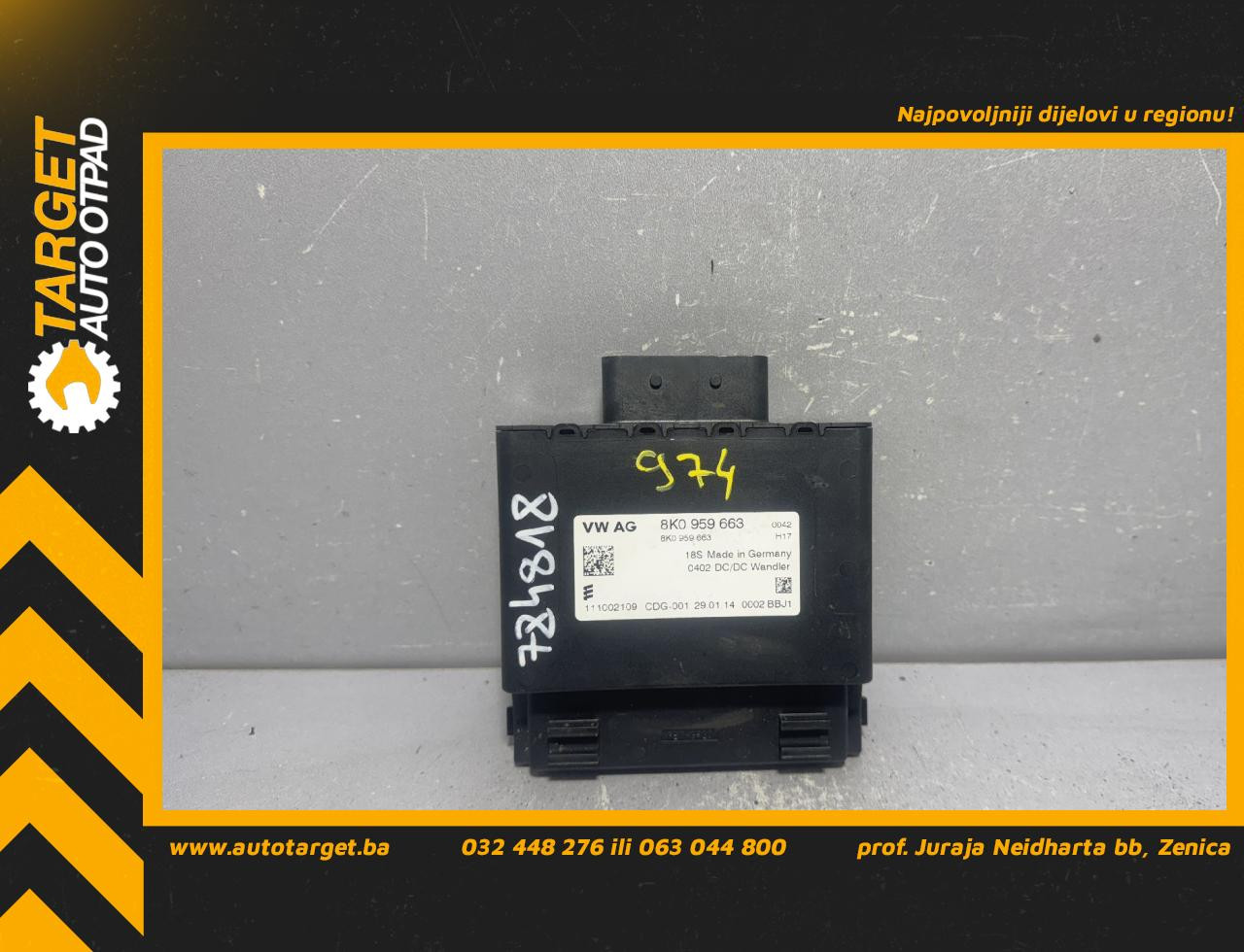 ELEKTRONIKA MODUL AUDI A4 (B8) > 12-15 8K0959663
