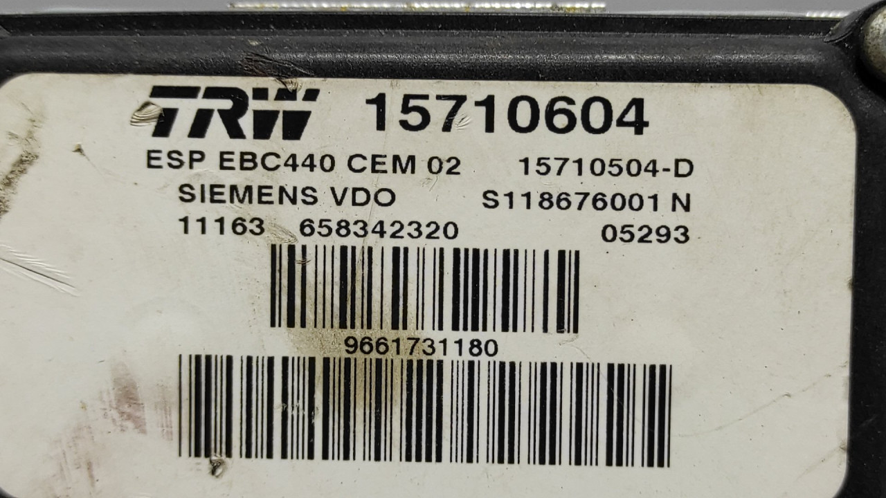 ABS ELEKTRONIKA PEUGEOT 407 > 04-07 9661731180