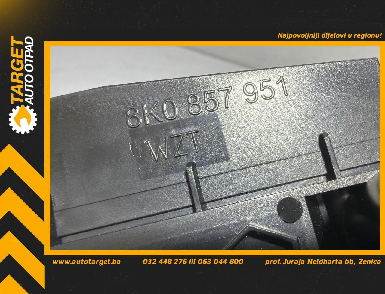 DIJELOVI PEPELJARA AUDI A4 (B8) > 07-11 2.0 8K0857951