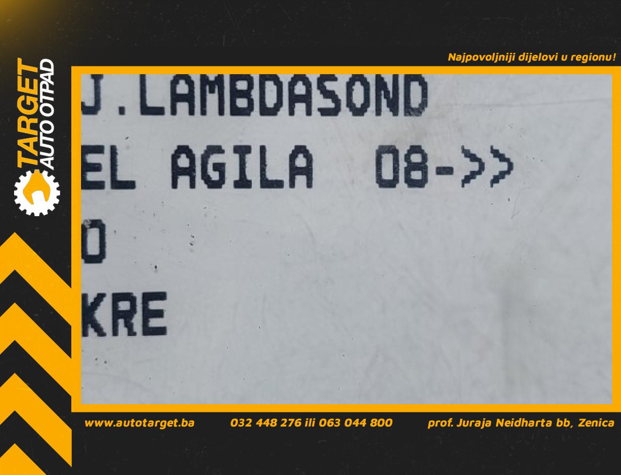 DIJELOVI LAMDA SONDE OPEL AGILA > 08-15
