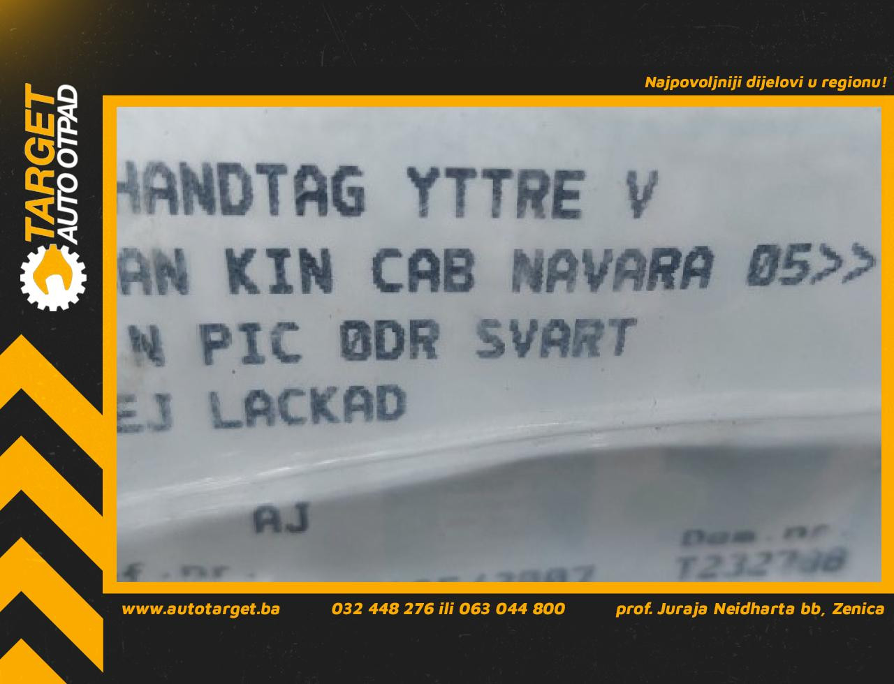 DIJELOVI RUCKA VRATA NISSAN NAVARA PATHFINDER > 05-09