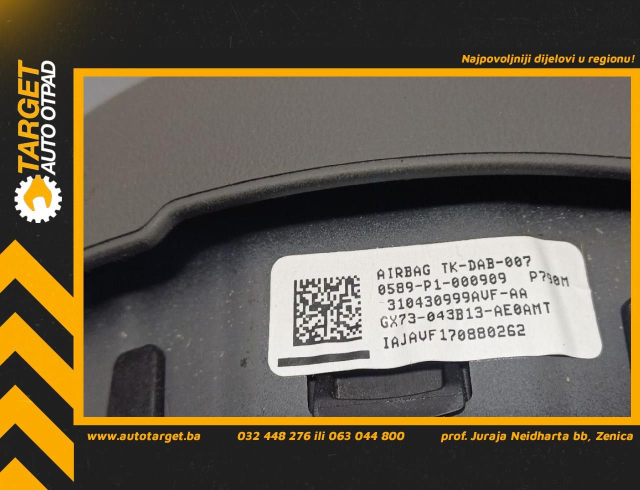 DIJELOVI AIRBAG VOLANA JAGUAR XE (X760) > 15 -  2.0 GX73043B13