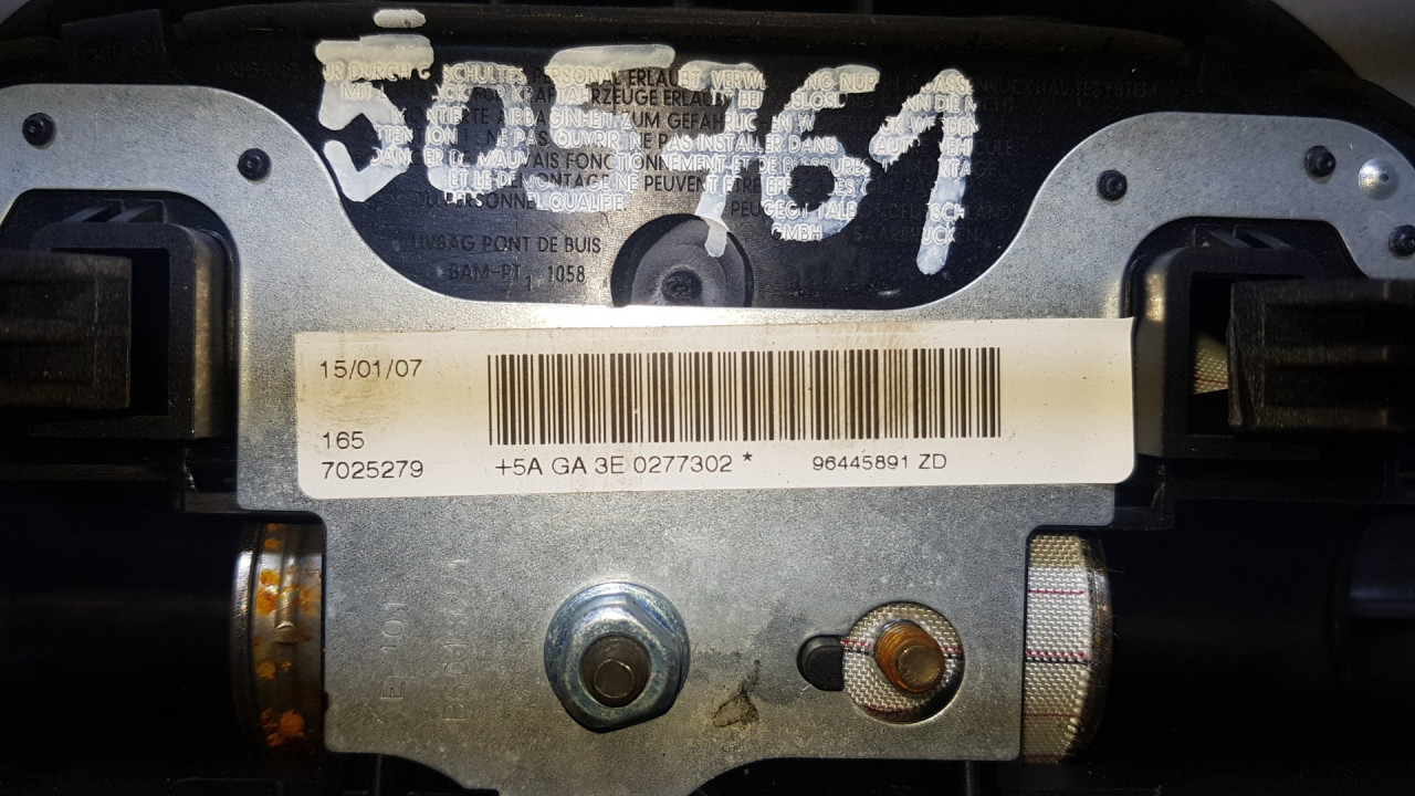AIRBAG VOLANA PEUGEOT 407 > 04-07 96445891ZD