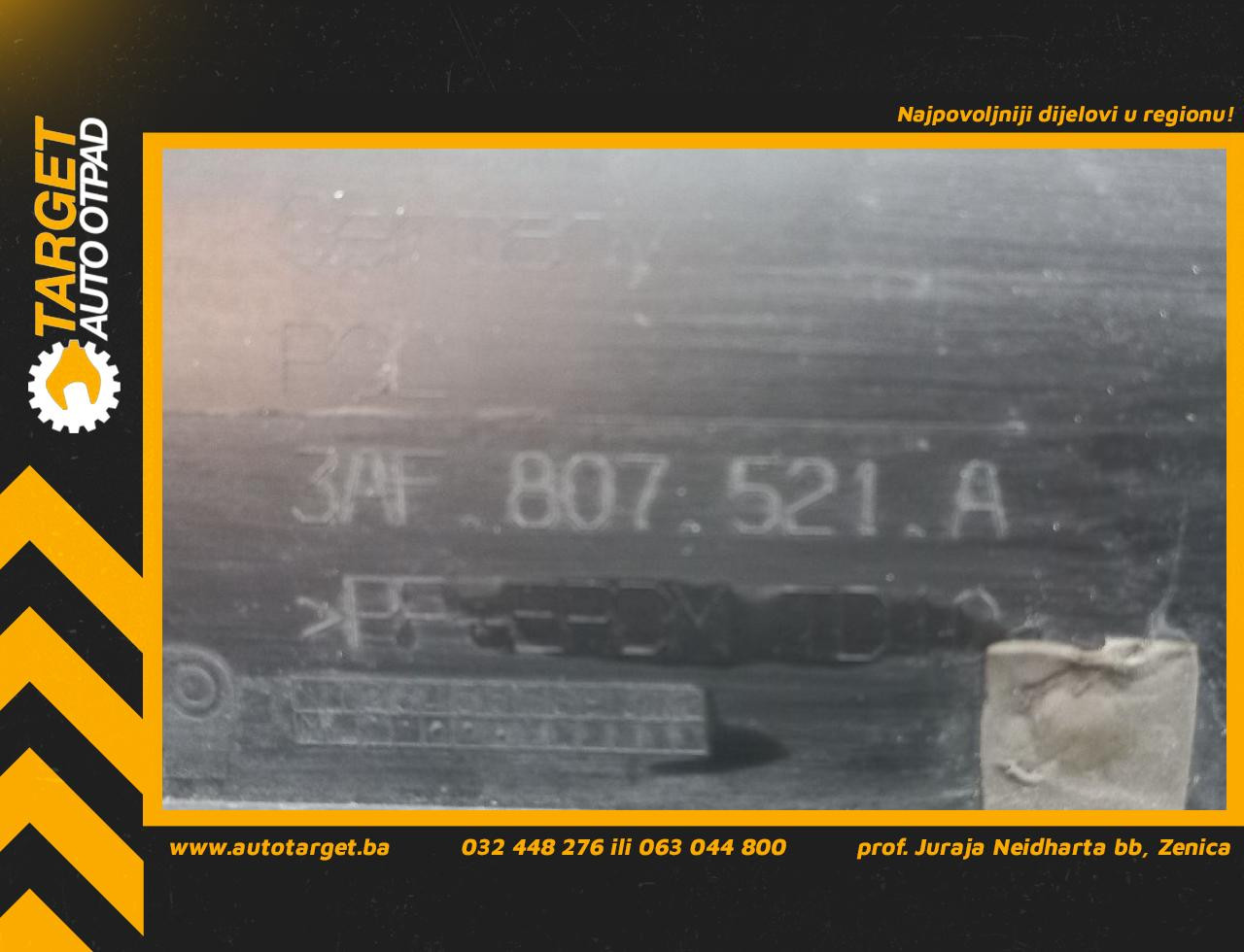 DIJELOVI SPOJLER VW PASSAT B7 > 10-14 3AF807521A