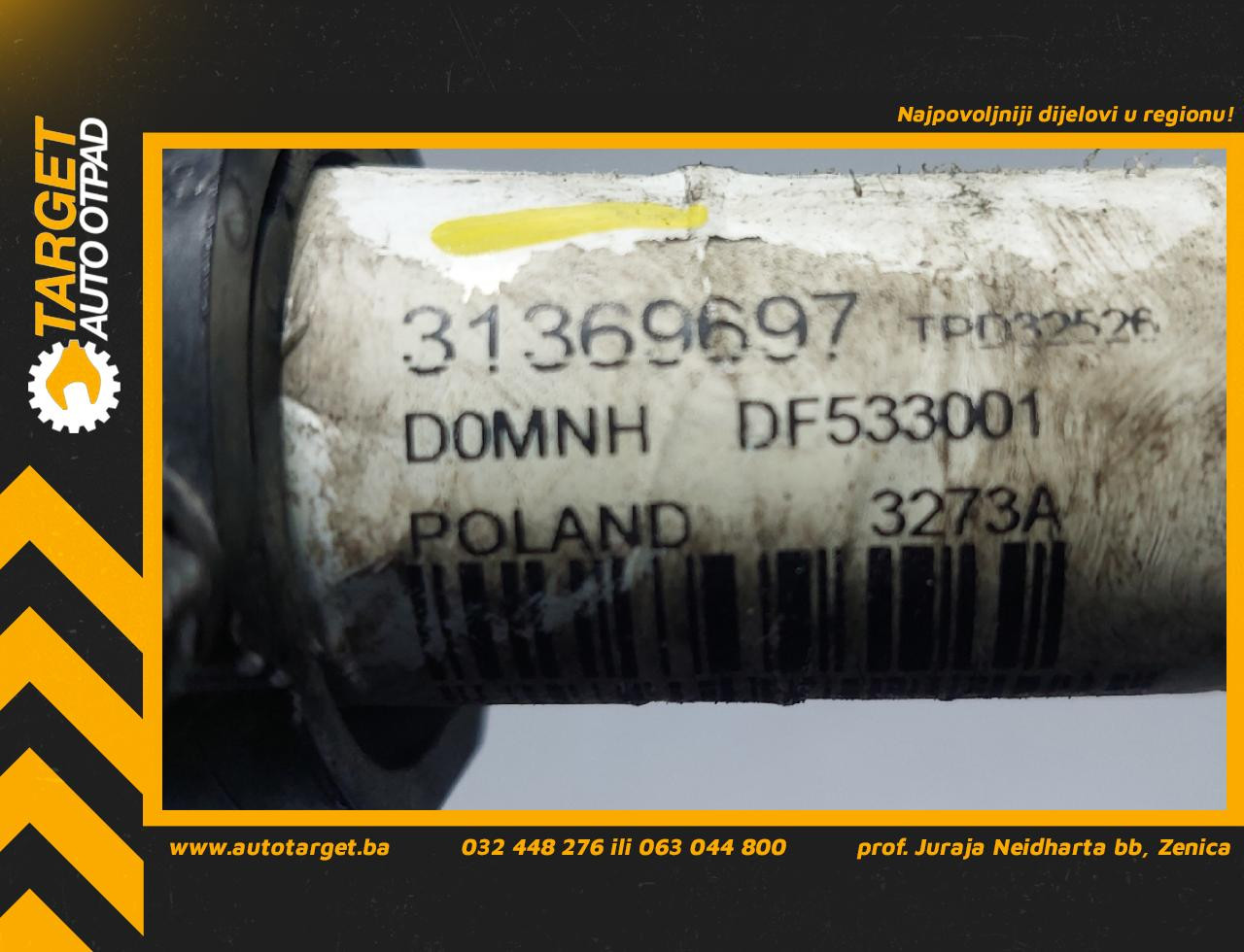 DIJELOVI CRIJEVO KLIME VOLVO S60/V60 > 14 - 19 1.6 31369697