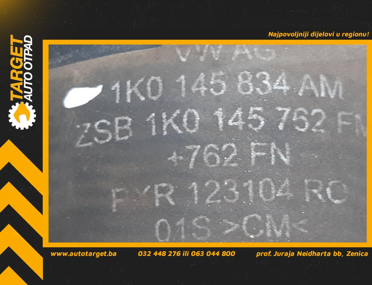 DIJELOVI CRIJEVO INTERKULERA SEAT LEON > 09-12 1K0145834AM
