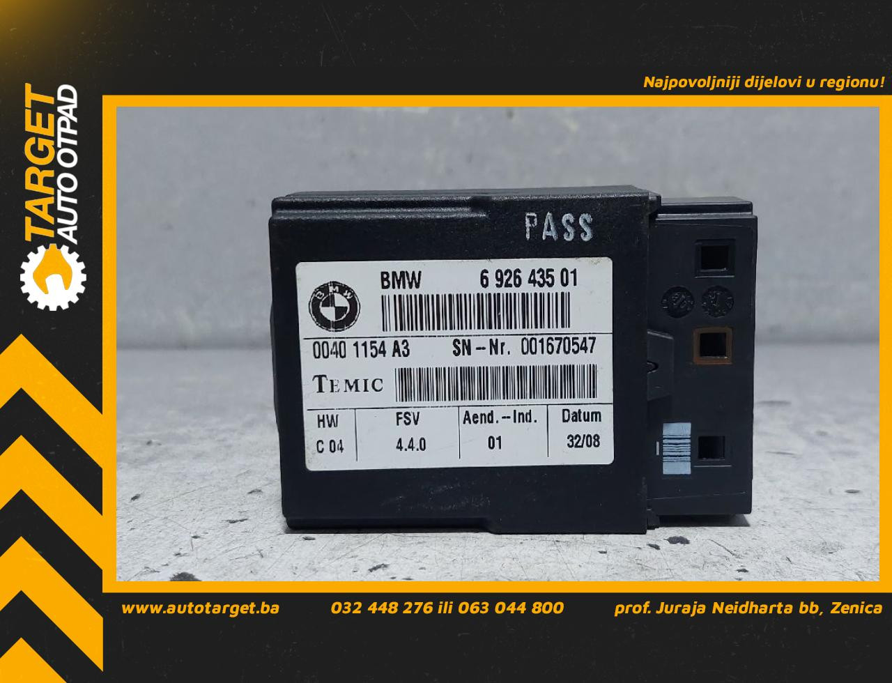 ELEKTRONIKA MODUL SJEDISTA BMW SERIJA 1 (E87/E81) > 07-
