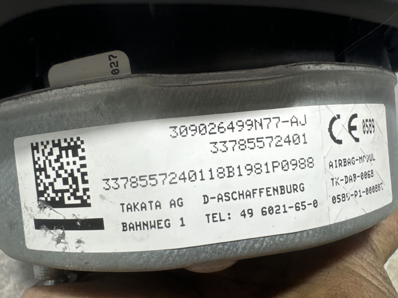AIRBAG VOLANA BMW SERIJA 7 (G11/G12) > 16-19 309026499N