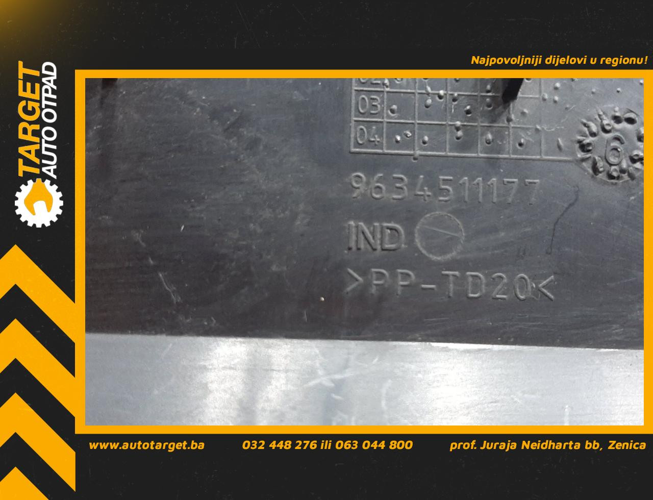 DIJELOVI RESETKA VENTILACIJE PEUGEOT 307 > 01-05 9634511177