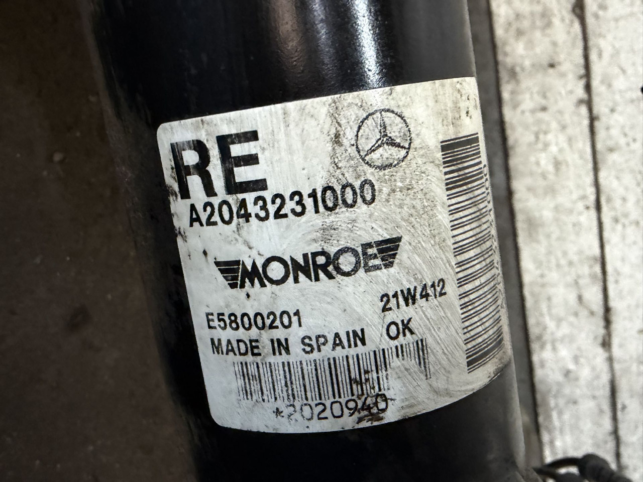 AMORTIZER MERCEDES C KLASA (W204/S204) > 10-11 A2043231000