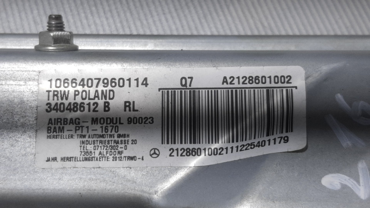 AIRBAG NOGU MERCEDES CLS (C218) > 11-14 A2128601002