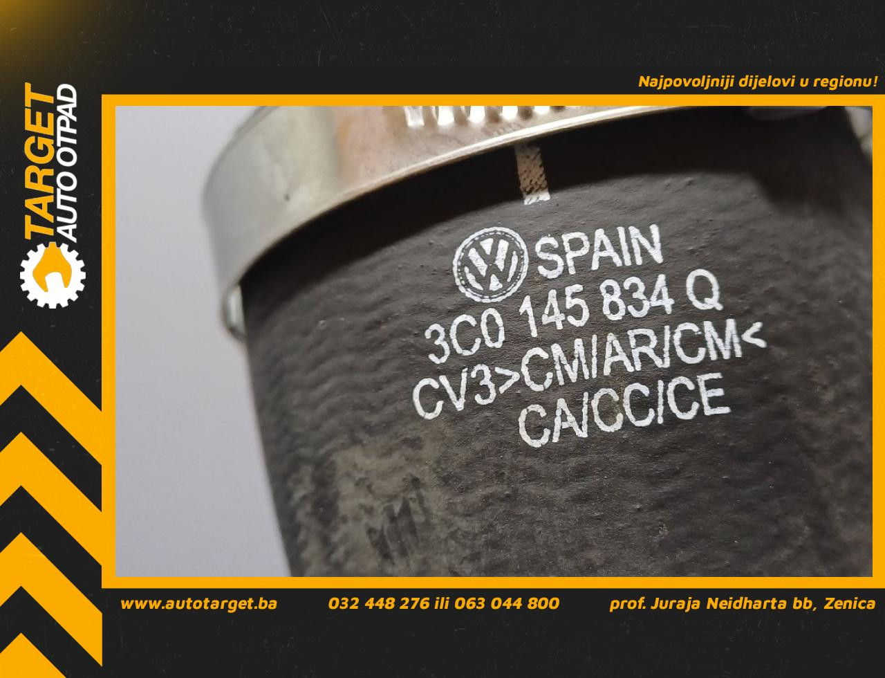 DIJELOVI CRIJEVO INTERKULERA VW PASSAT B7 > 10-14 3C0145834Q