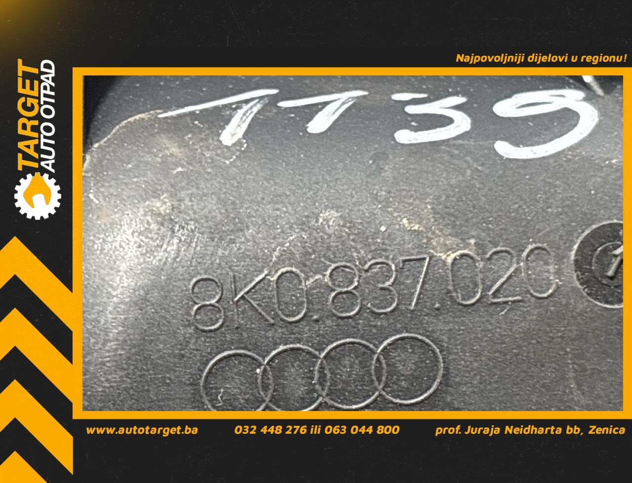 UNUTRASNJA RUCKA VRATA AUDI A5 (8T) SPORTBACK > 11-17 8K0837020
