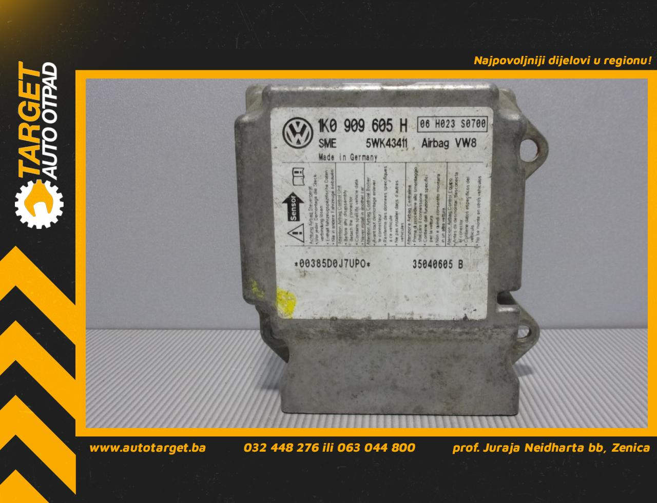 DIJELOVI ELEKTRONIKA AIRBAGA VW GOLF 5 > 03-08 1K0909605H