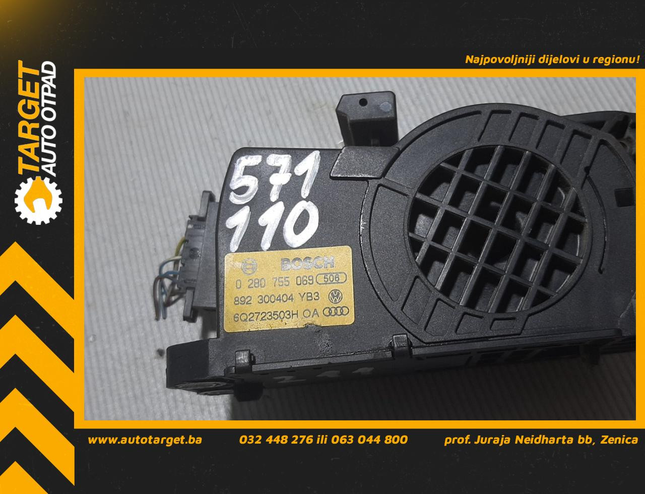 DIJELOVI PAPUCICA GASA SKODA FABIA > 07-10 1.6 6Q2723503H