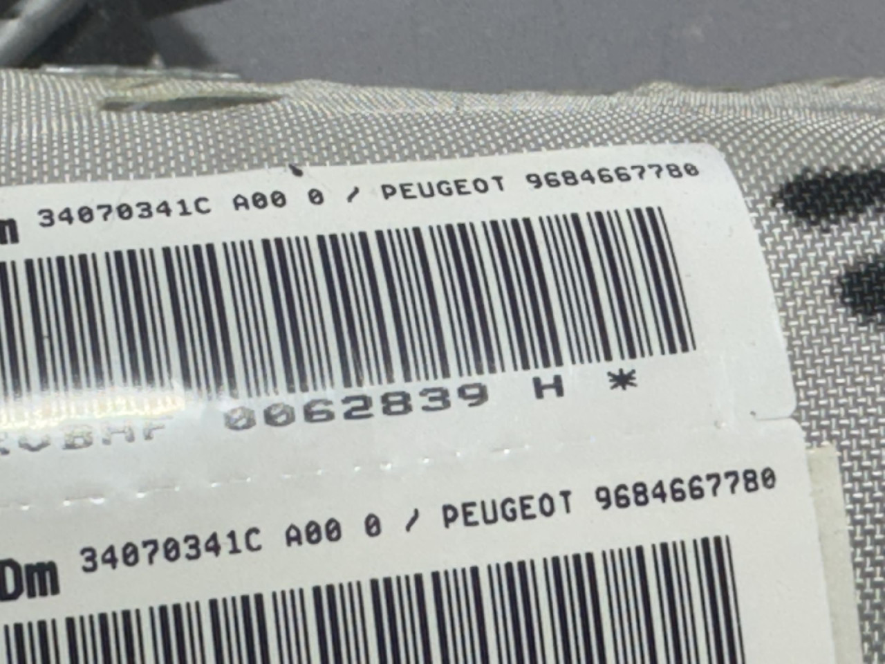 DIJELOVI KROVNI AIRBAG PEUGEOT 3008 > 09-13 1.6 9684667780