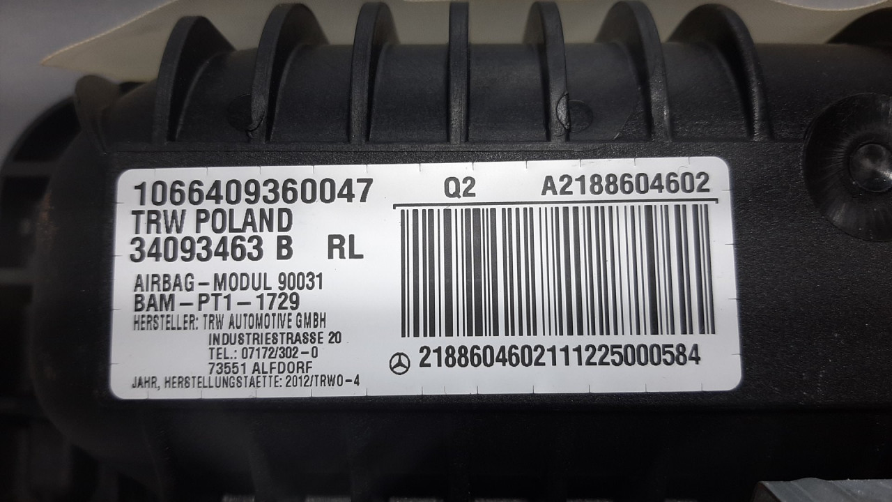 AIRBAG SUVOZACA MERCEDES CLS (C218) > 11-14 A2188604602