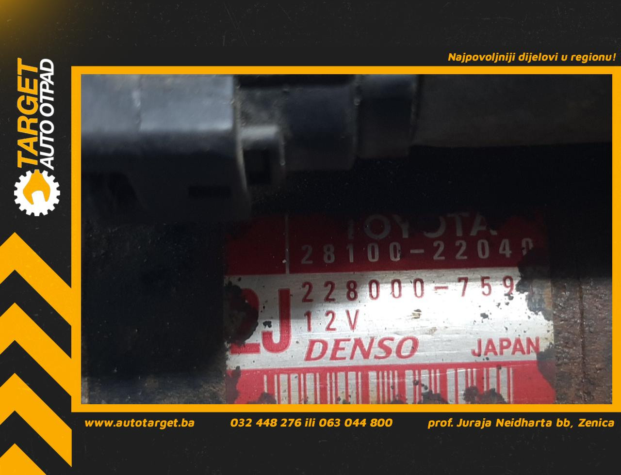 DIJELOVI ALNASER TOYOTA AURIS > 07-10 1.4 2280007591