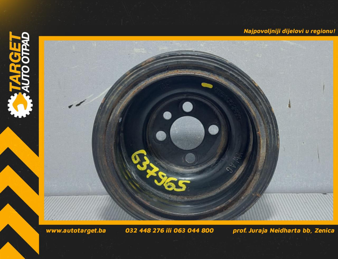 DIJELOVI REMENICA RADILICE SKODA OCTAVIA > 04-08 038105243M
