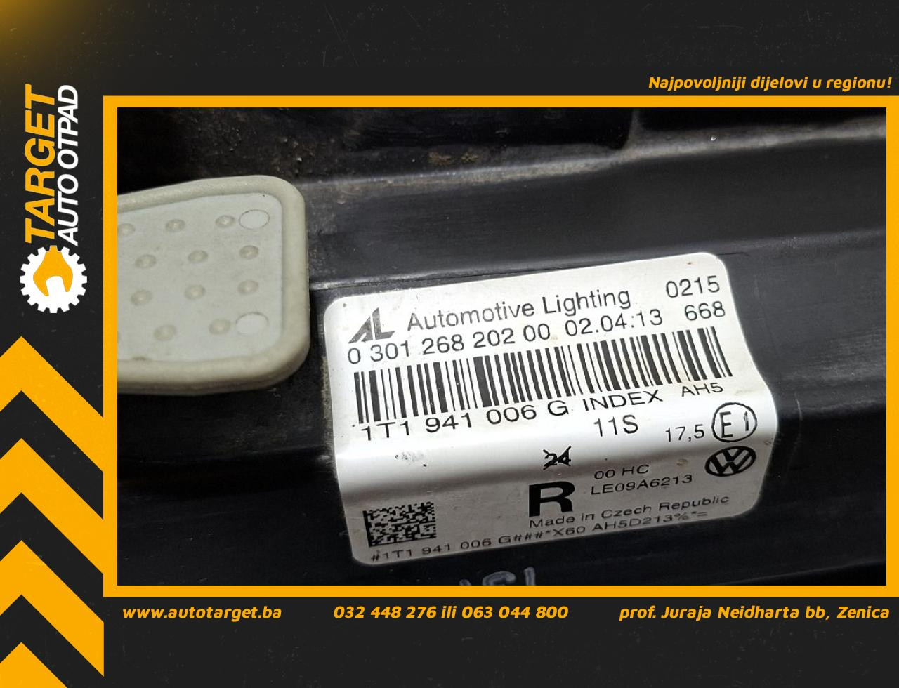 DIJELOVI FAR OSTECEN VW TOURAN > 10-15 1T1941006G