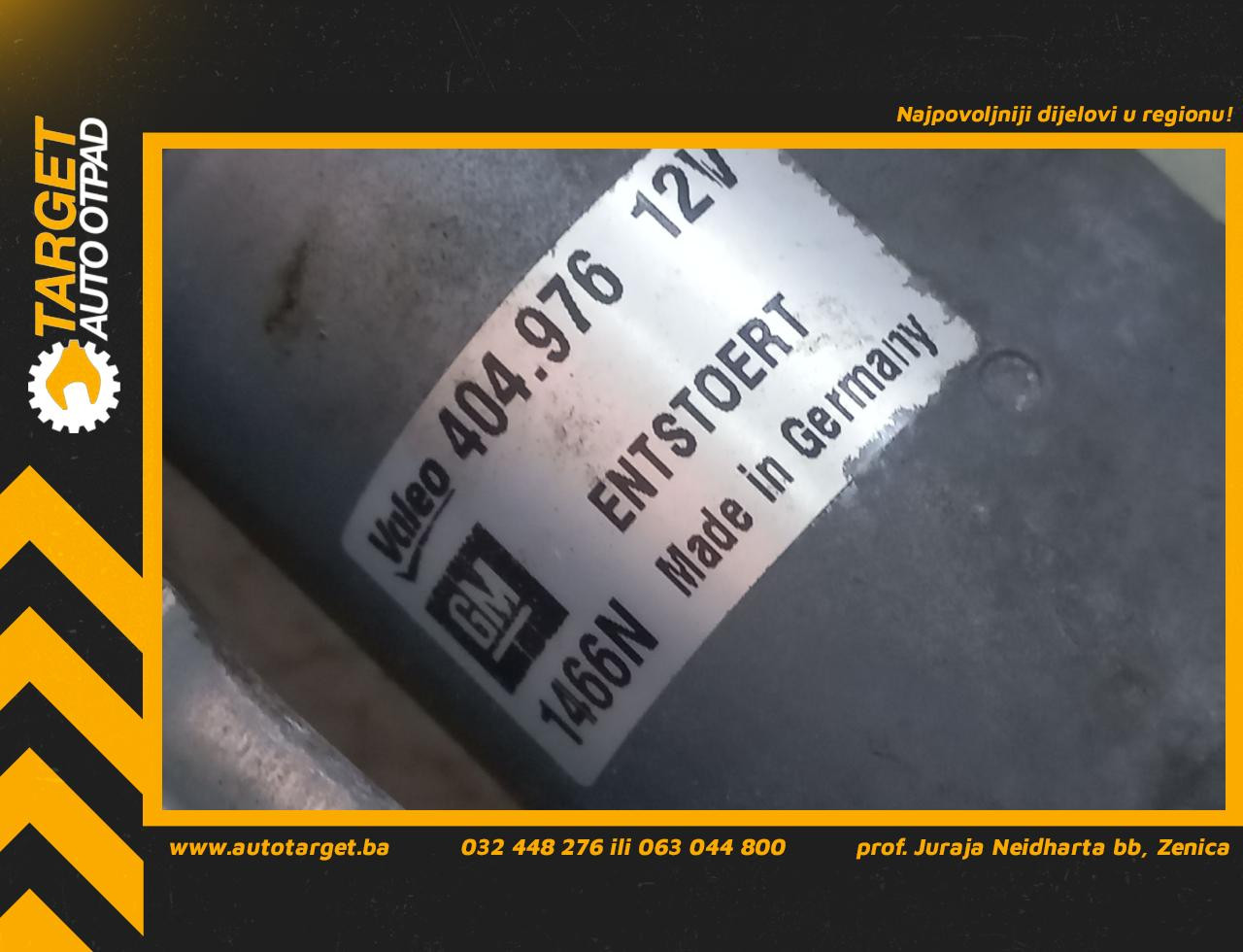 MOTORIC PREDNJEG BRISACA OPEL ZAFIRA B > 05-07 404976