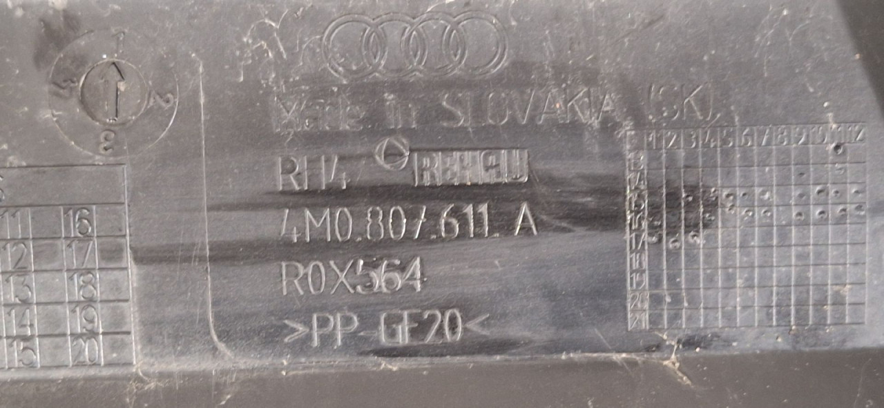 POTPORA PREDNJEG BRANIKA AUDI Q7 (4M) > 15-19 4M0807611
