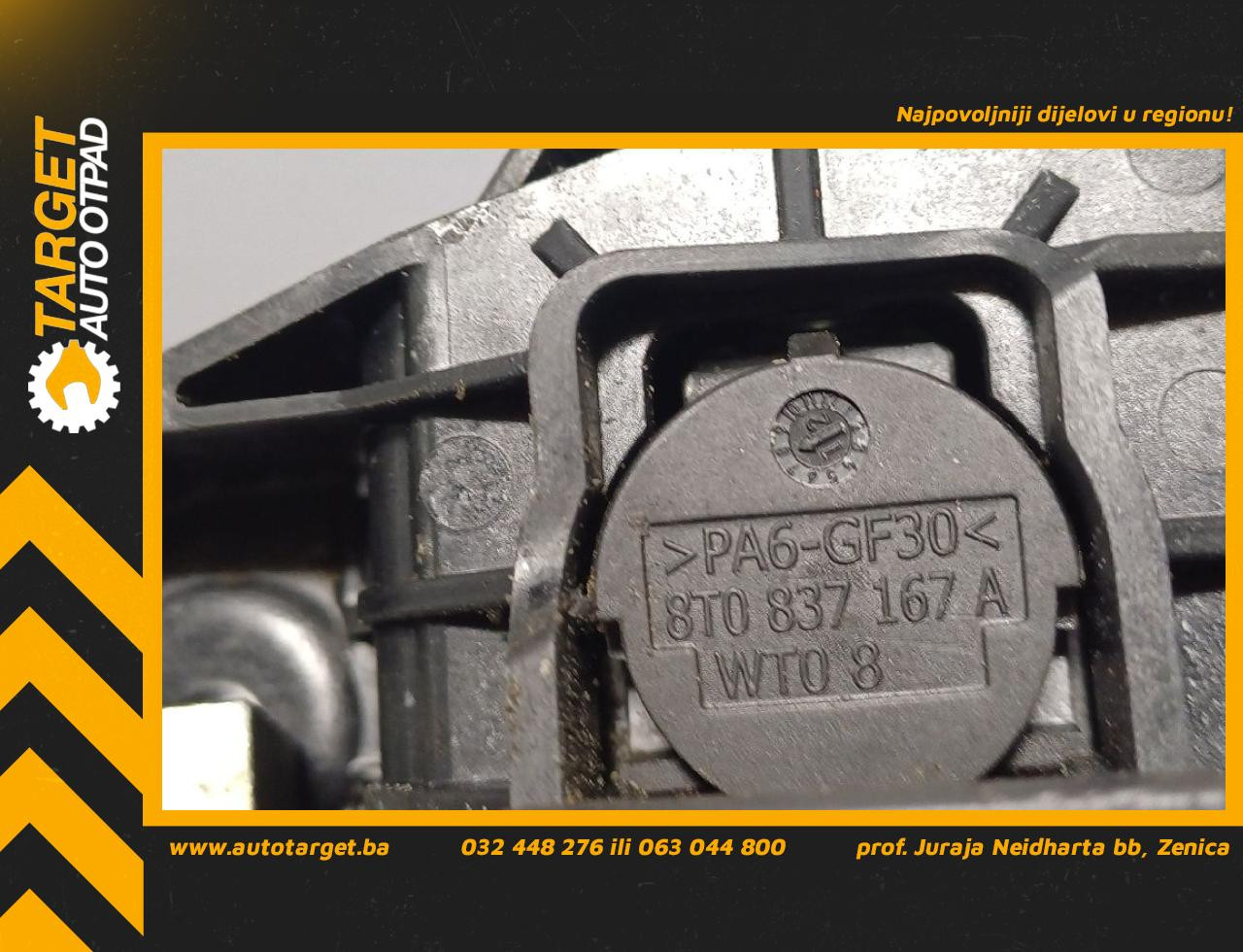 DIJELOVI RUCKA VRATA AUDI Q3 > 11-15 2.0 8T0837167A