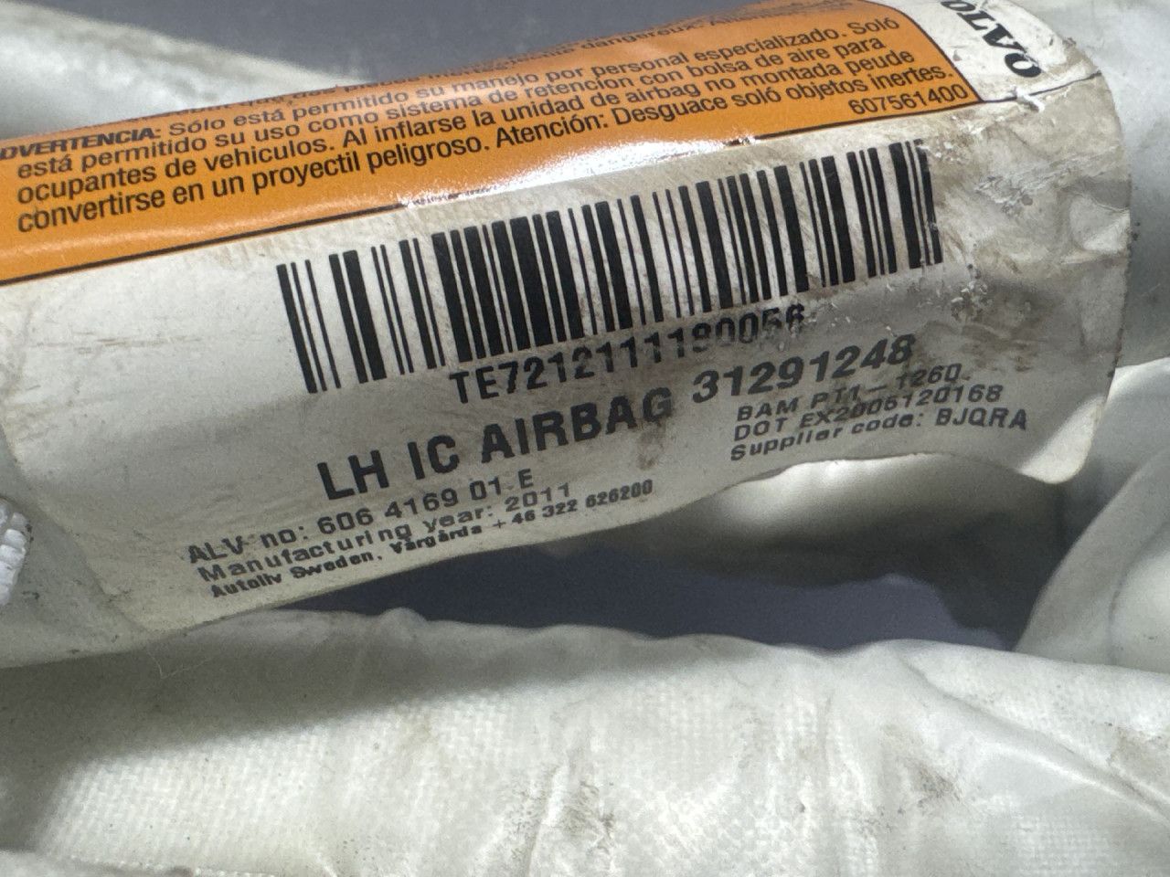 DIJELOVI KROVNI AIRBAG VOLVO V70 > 08-11 2.0 31291248