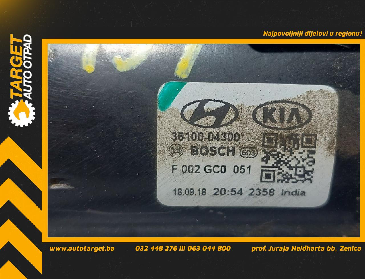 DIJELOVI ALNASER KIA PICANTO > 17-20 1.0 3610004300