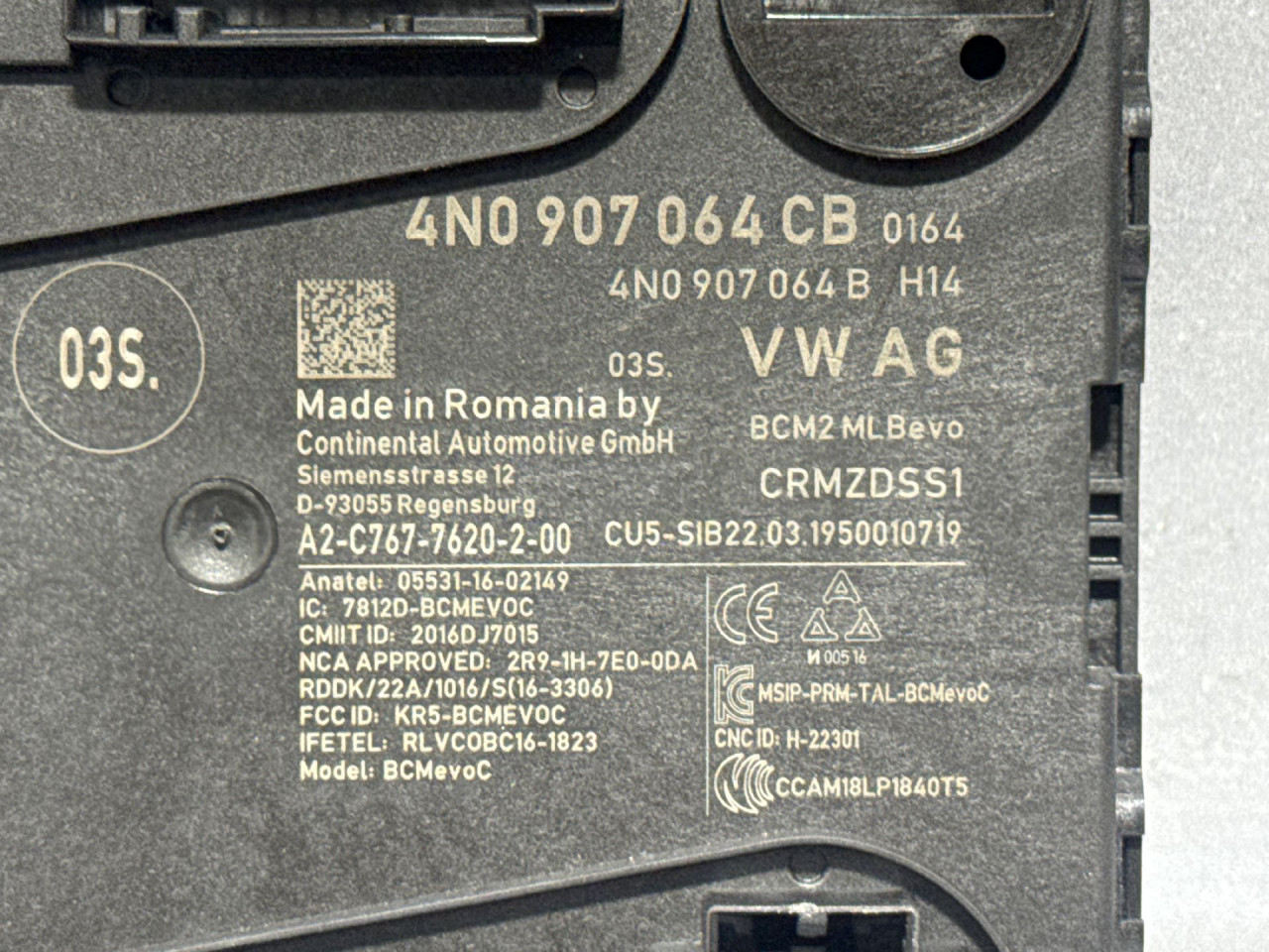 BCM ELEKTRONIKA AUDI A6 4K > 18- 4N0907064CB
