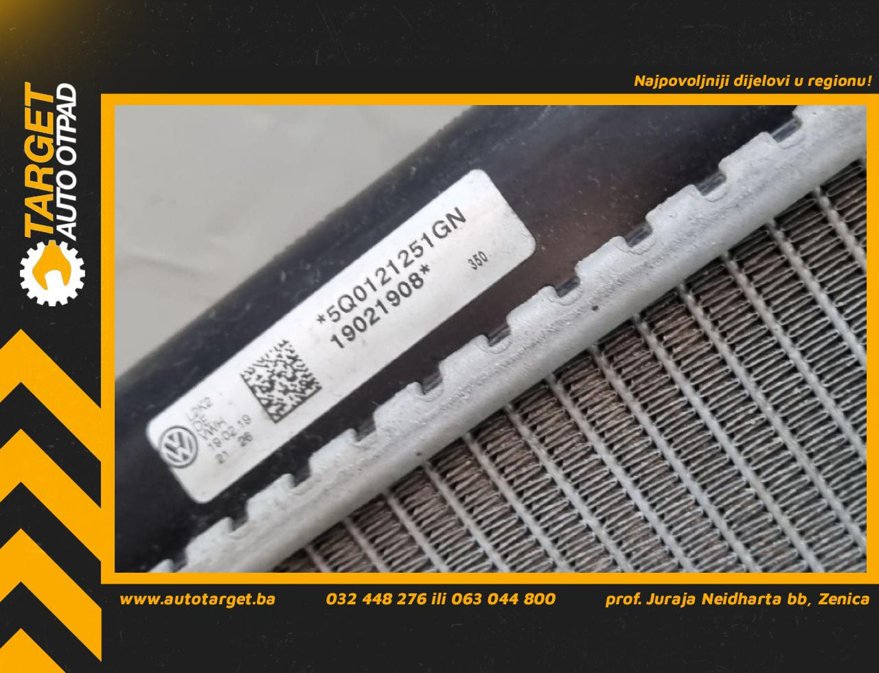 DIJELOVI HLADNJAK VODE VW GOLF 7 > 12-16 5Q0121251GN
