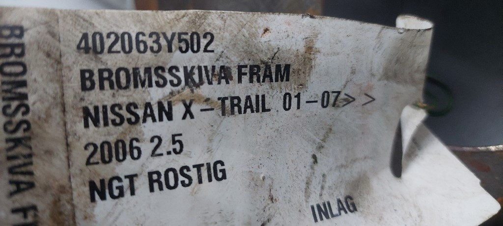 KOCIONI DISK NISSAN X-TRAIL > 01-06 402063Y502