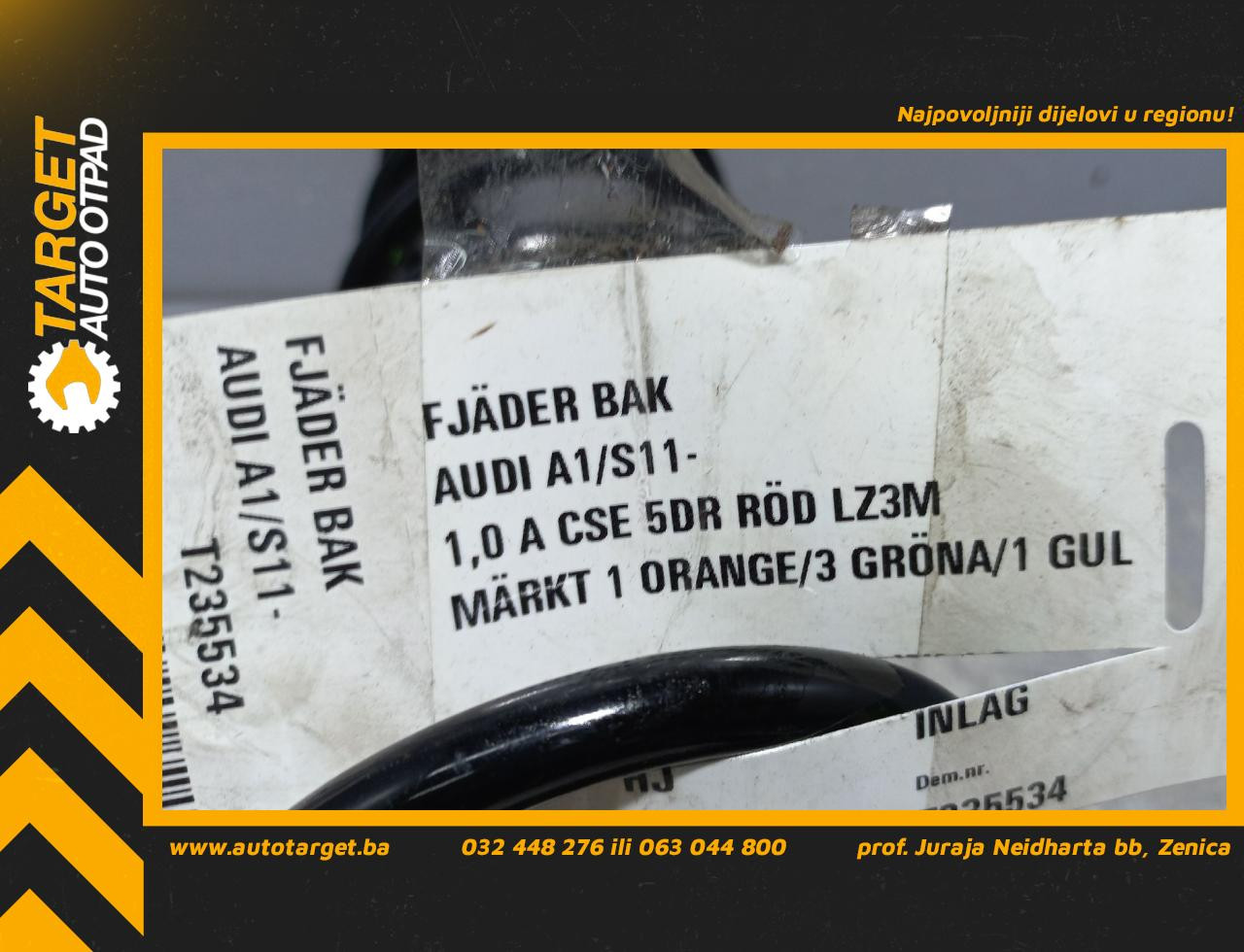 DIJELOVI OPRUGA AMORTIZERA AUDI A1 > 10-14