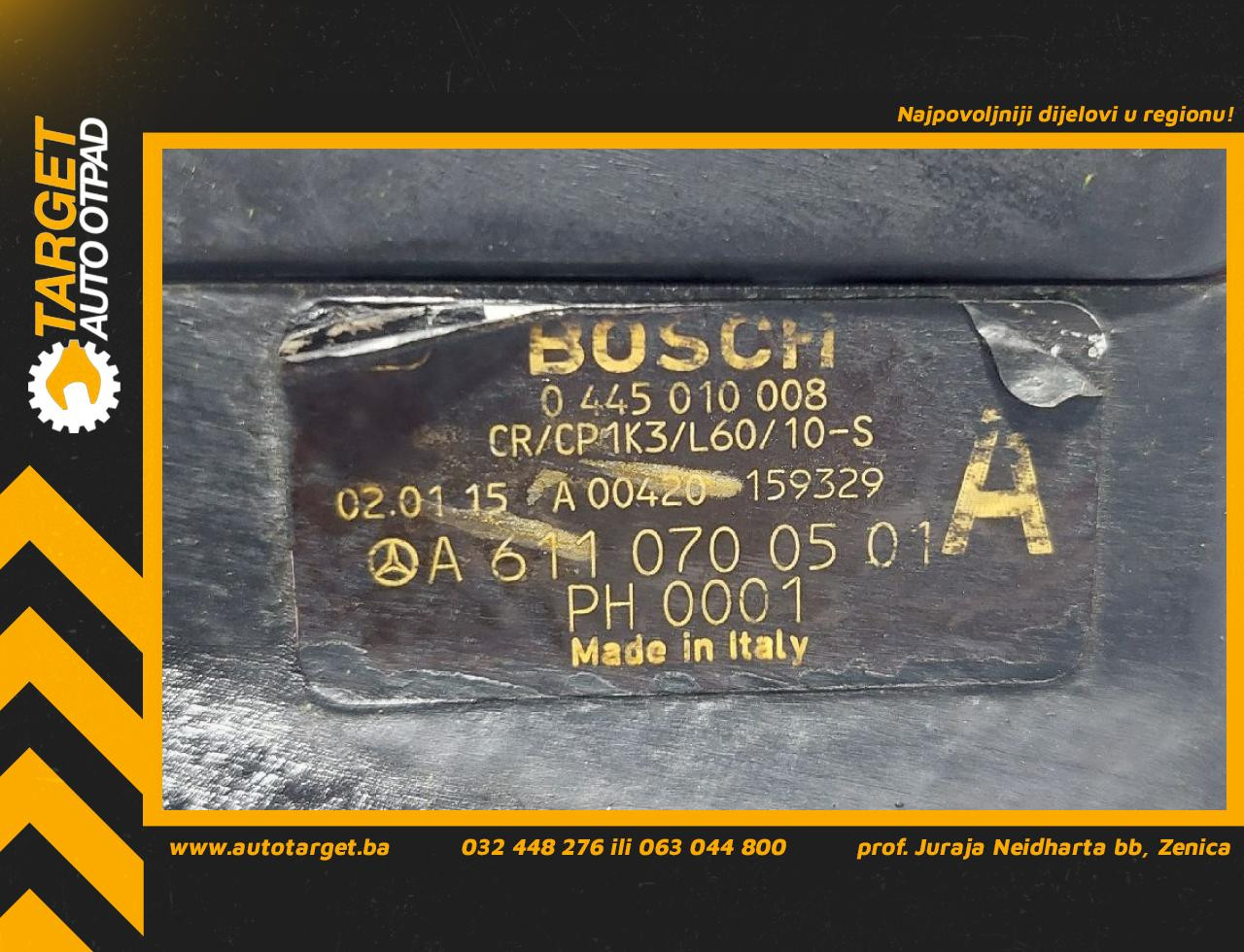 PUMPA VISOKOG PRITISKA MERCEDES C KLASA (W203) > 00-04 A611070050