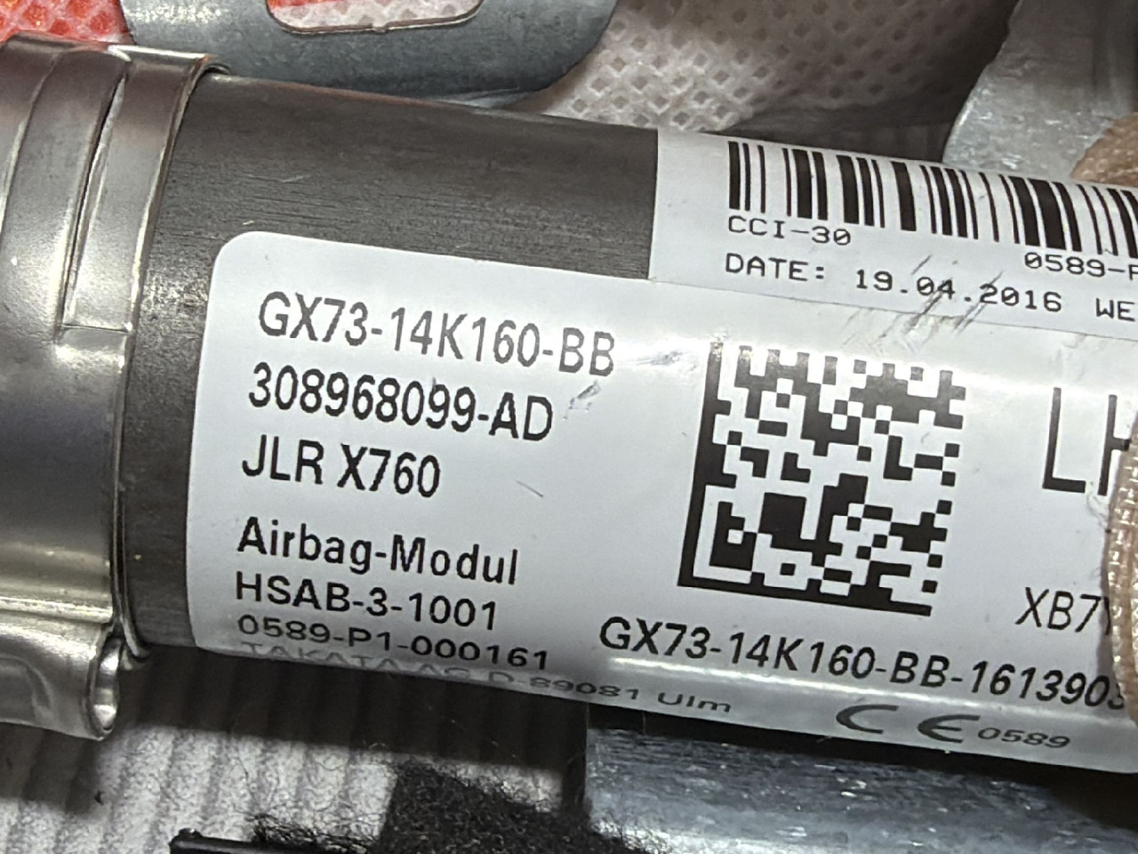 DIJELOVI KROVNI AIRBAG JAGUAR XE (X760) > 15 -  2.0 GX7314K160BB