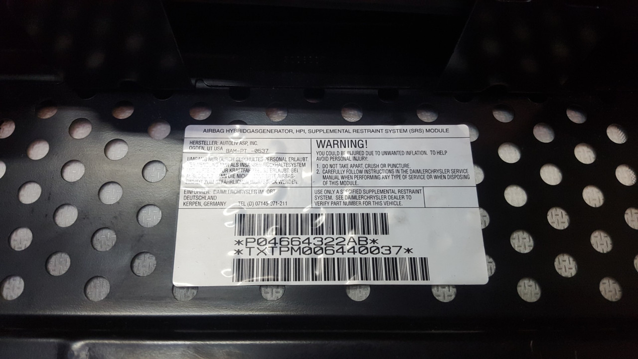 AIRBAG SUVOZACA CHRYSLER/DODGE PT CRUISER > 01-10 P0466