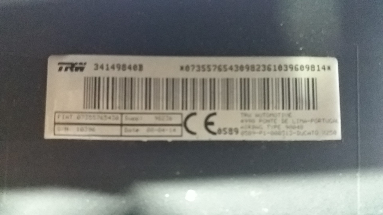 AIRBAG SUVOZACA FIAT DUCATO > 06-14 34149840B
