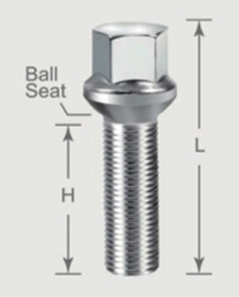 VIJAK 12X1.5X50GL17 KUGLIČNI CHROME KINA