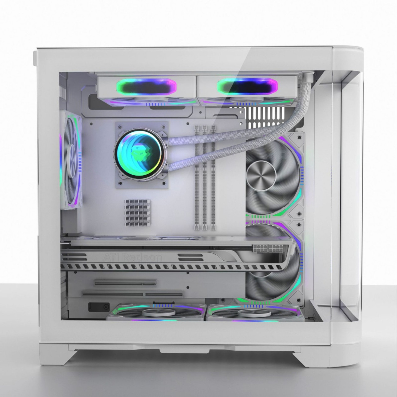 Gaming Kućište CS048 SNOWMAN White + 7 X ARGB FAN INCLUDED