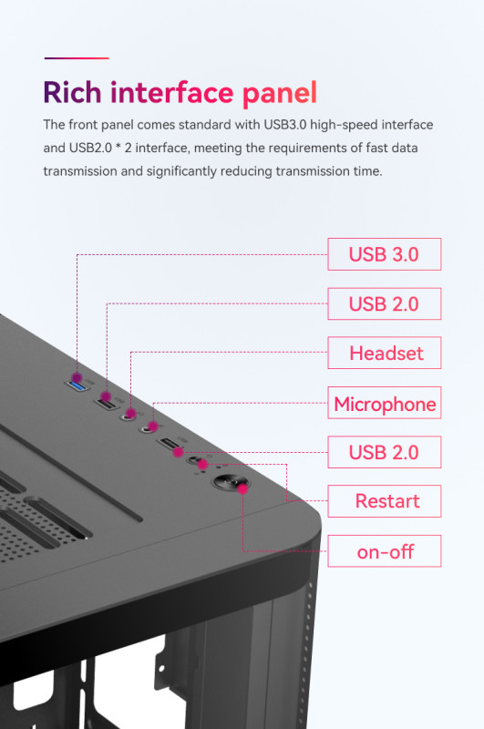 Gaming Kućište SNOWMAN CS083 + 7 X ARGB FAN INCLUDED