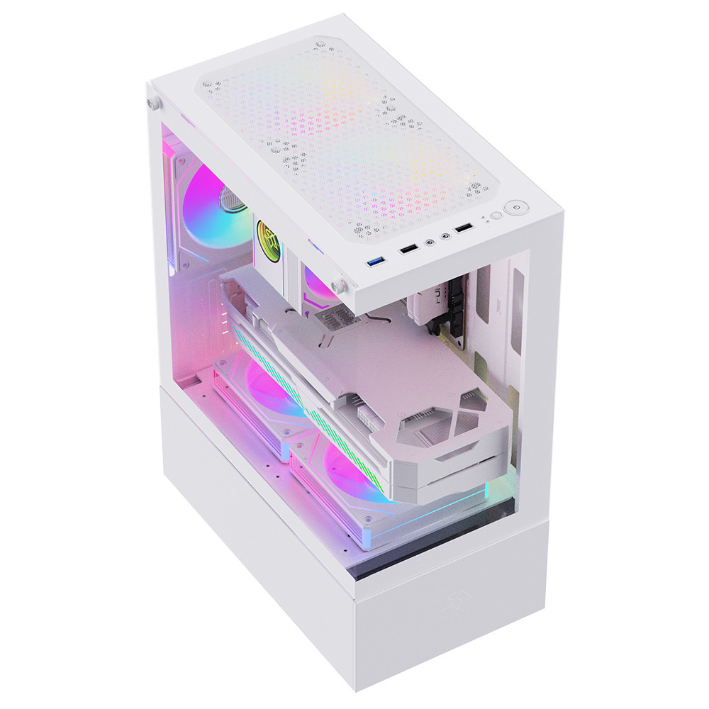 Gaming Kućište SNOWMAN CS054 White + 3 X LED FAN INCLUDED