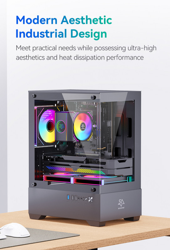 Gaming Kućište SNOWMAN CS085 + 3 X LED FAN INCLUDED