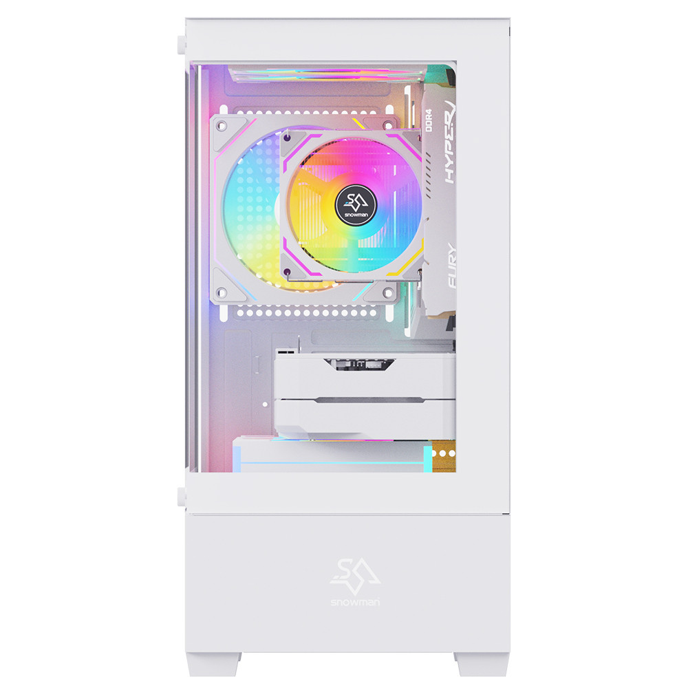 Gaming Kućište SNOWMAN CS085 White + 3 X LED FAN INCLUDED
